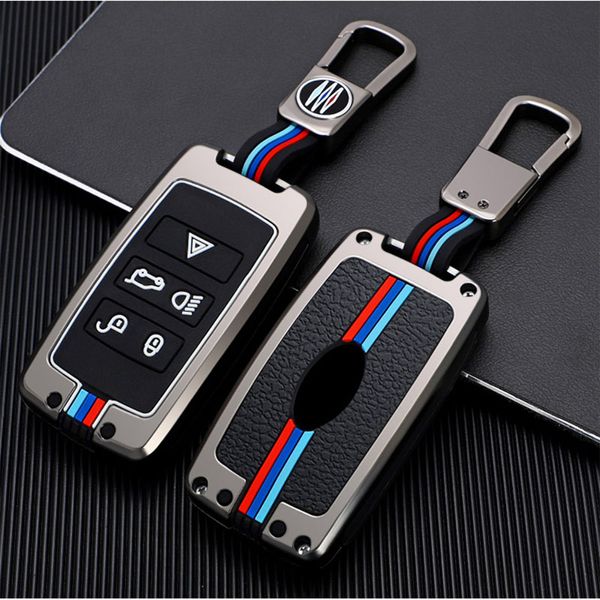 Auto Caixa de Chave com Keychain Liga de Zinco Protetor Remoto Protetor Capa Para Land Rover Range Rover Esporte Evoque Velar Discovery 5 Car Parts