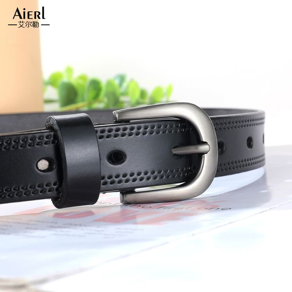 

jeans fashionable and simple, easy to wear, ins style women's decorated with pure leather, black belt, Black;brown