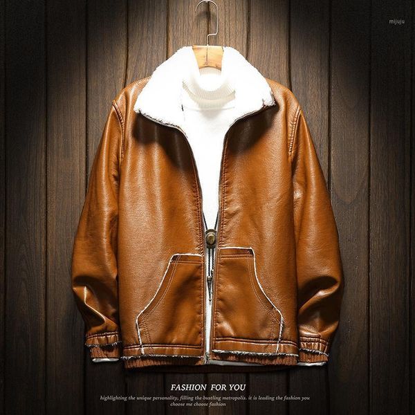 

winter leather jacket men fashion motorcycle biker fur coats mens chaqueta de cuero para hombre thick faux leather jackets male1, Black