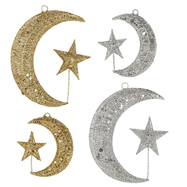 

star shape moon new christmas metal design decorations for gifts