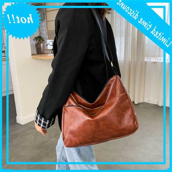 

shoulder women's simple large capacity pu soft leather tote handbag leisure big black bag
