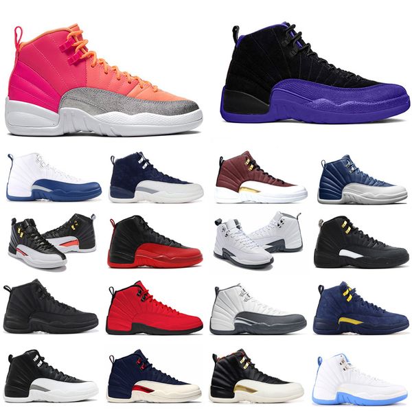

fiba 12 12s men shoes dark grey university gold punch sneakers game royal bulls winterized wntr mens new trainers sports