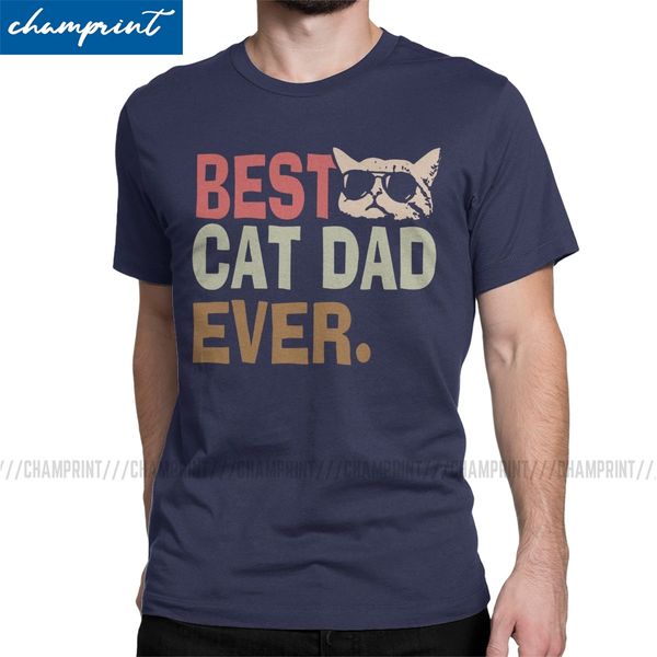 

men's vintage cat dad ever funny daddy father daddy gift funny short sleeve round neck gift hooded sweatshirt hoodie men t shirt