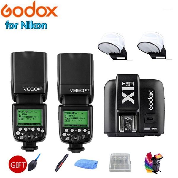 

flashes godox ving v860ii-n camera flashl hss li-on battery speedlite +x1t-n trigger for dsrl d800 d700 d7100 d7000 d5200 d51001