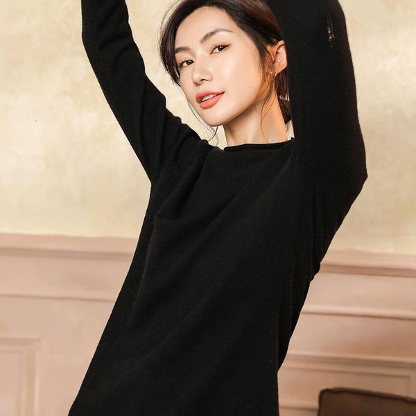 

2021 jumpers 100% pure cashmere malha blouses by pullovers new winter six pattern clothes q5dk, White;black