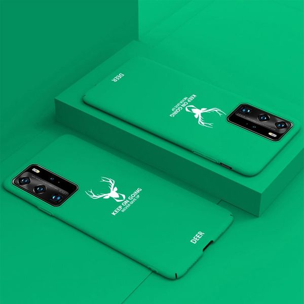 

ультратонкий christmas deer матовый жесткий пк телефон чехол для huawei p40 p30 p20 lite mate 30 20 10 pro cute красочные матовый sqcwjl bde