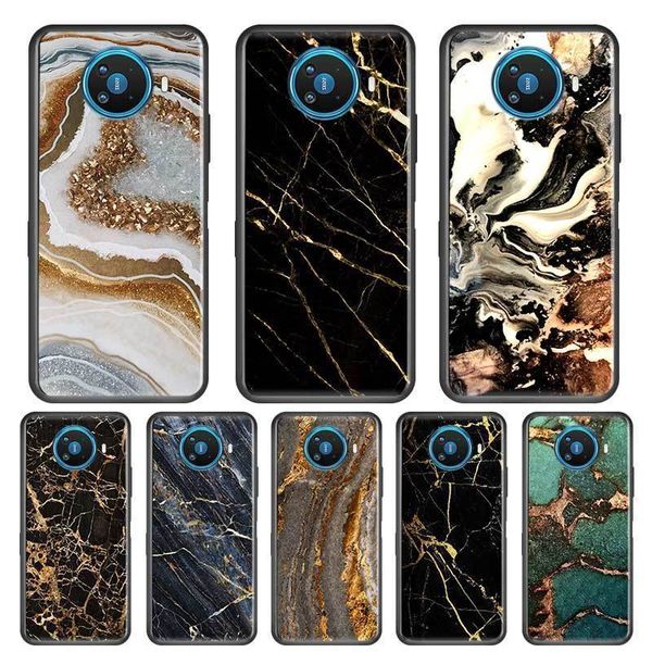 

thin soft case for nokia 2.2 2.3 3.2 4.2 6.2 7.2 1.3 5.3 8.3 5g phone silicone cover shell fundas gold foil marble bling