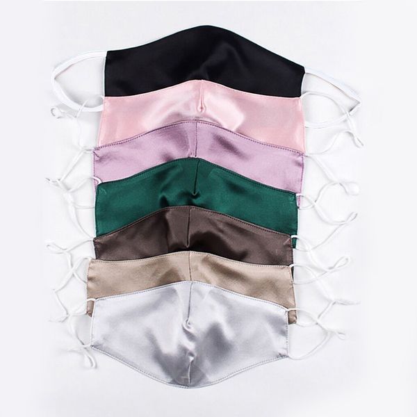 

face layer silk summer 100% protection 2 outdoor dustproof solid color thin safety mouth mask filter muffle masks cover
