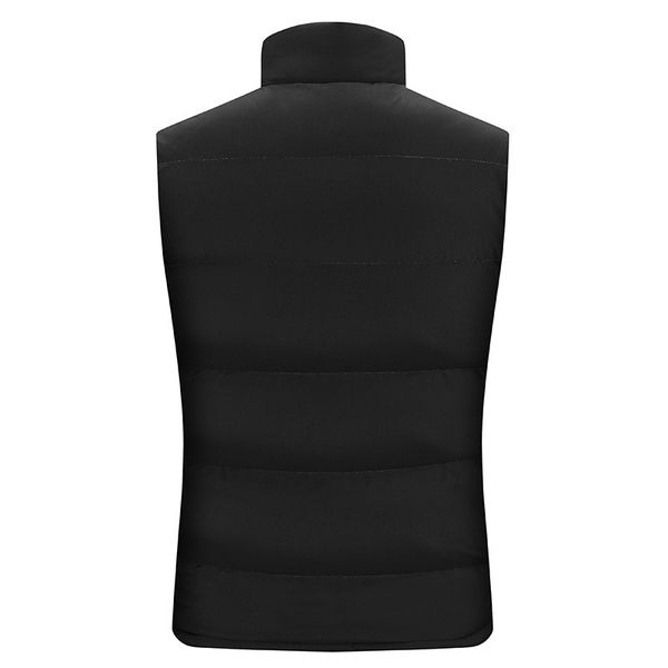 

autumn winter new vest no hat solid color business and leisure men's large jacket thickened warm 8021, Black;white