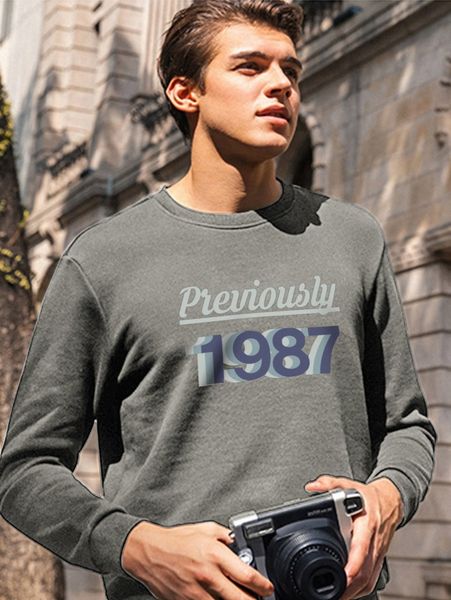 

men letter graphic round neck pullover h5gy#, Black