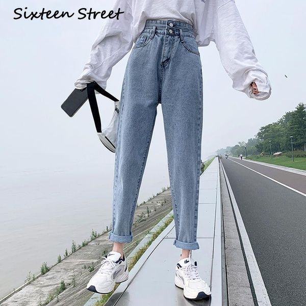 

new harm denim jeans for woman high waist light blue boyfriend style loose vintage jeans female mon trousers autumn spring1
