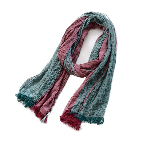 

vipcolor matching men's autumn winter korean version versatile simple fashion 2020 new cotton and hemp scarf casual long style, Blue;gray