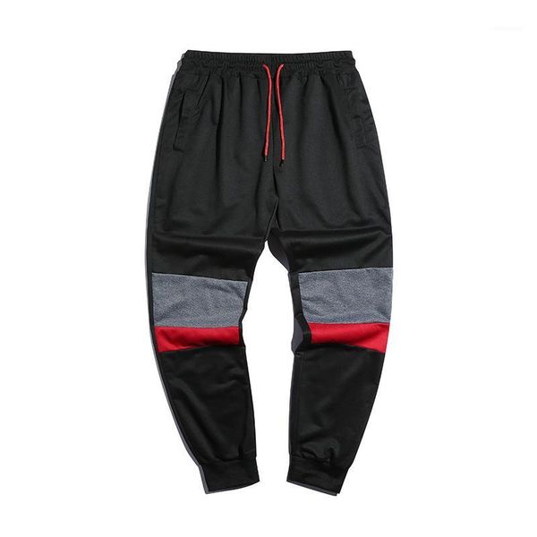 

2020 men's spring and autumn new products fashion casual color matching large size casual pants sports trousers1, Black