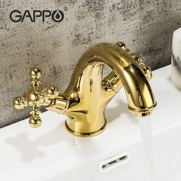 

bathroom sink faucets gappo gold basin faucet retro mixer water tap waterfall cold torneira g1089-61