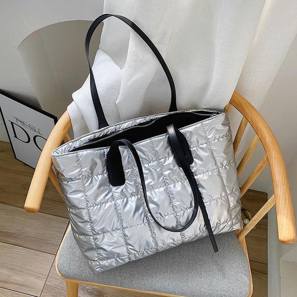 

original design winter new female bag laser thickened cotton bag selling large-capacity diamond space width: 45cm
