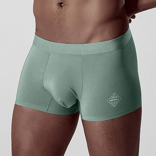 

3pieces/lot seamless panties boxershorts men solid ice-silk modal underpants comfortable breathable underwear ventilate shorts, Black;white