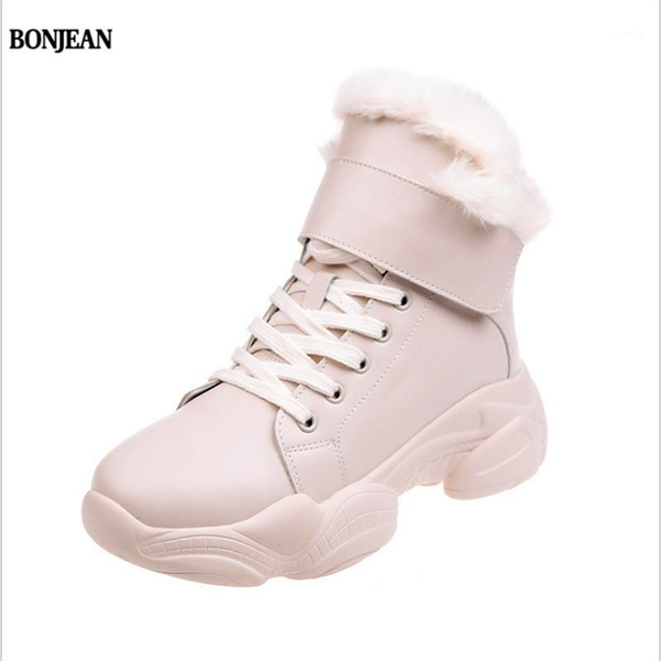

boots 2021 women's shoes winter velvet cotton korean wave joker bonjean1, Black