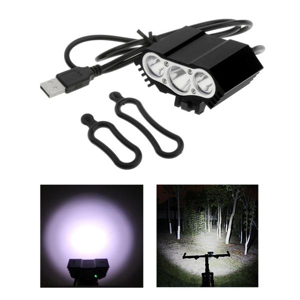 

bike lights 3000lm front light usb rechargeable bicycle headlight lamp safety gear