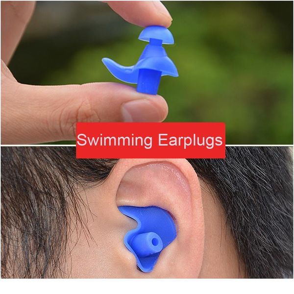 

1 pair sile swimming earplugs waterproof dustproof spiral soft swim ear plugs clips diving water sports swimming acc sqcjfe