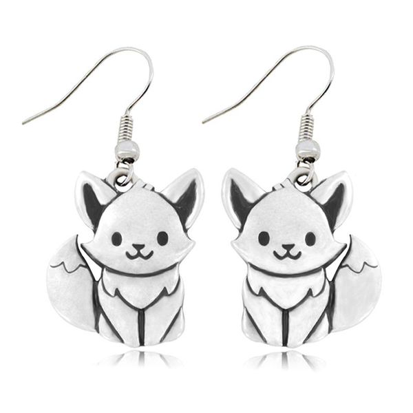 

new vintage cute earrings for women brincos boho aniamls lover fashion earring pendientes mujer jewelry gift bijoux, Silver