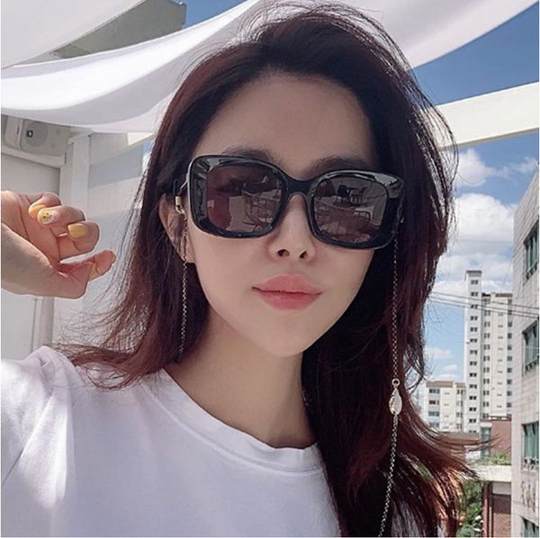 

2020 new women's brand design big box face-lift all-match trendy street retro uv sunglasses