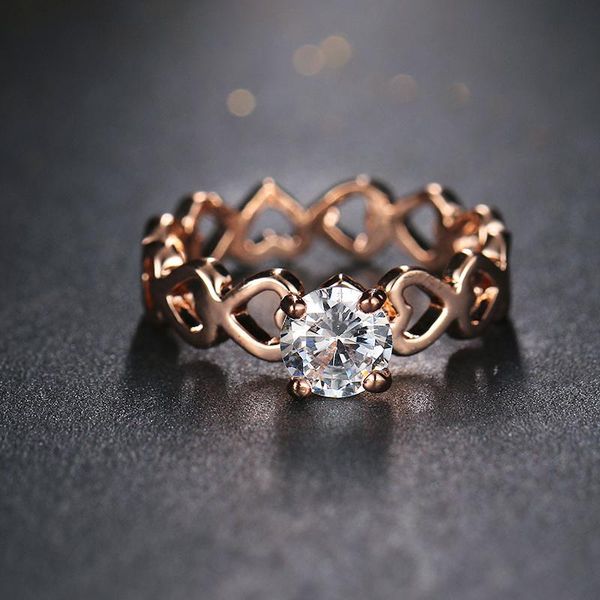 

emmaya love outdoorwork сердце сердце сердце сердце штабенное кольцо для женщин обручальное свадебное ювелирные изделия эммая любовь jllbnh, Silver