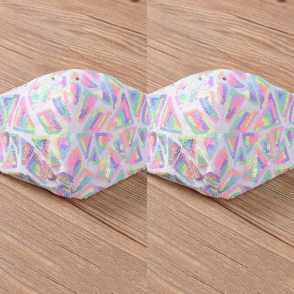 

ume6ou in stock bling sequined masks anti-dust pm2.5 adjustable mouth washable reuse face mask 3 n