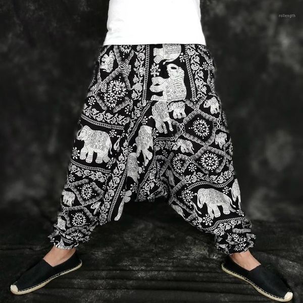 

hiphop mens harem pants baggy drop crotch sweatpant trousers wide legs joggers man pants clothing pantalones hombre1, Black