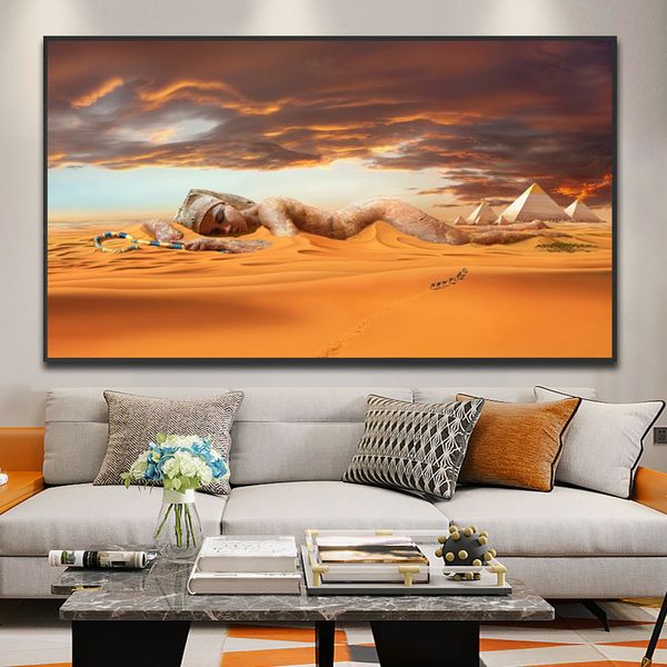 

classic painting women pyramids canvas painting with no frame wall art for living room pictures bedroom home decor poster