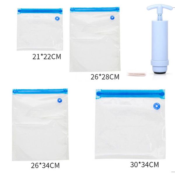 

4x reusable vacuum storage bag silicone er fresh preservation