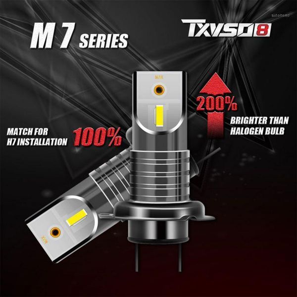 

onewell 2pcs txvs08 m7 h7 car headlight bulbs energy saving waterproof led 26000lm 110w 6000k white dc9v-32v1