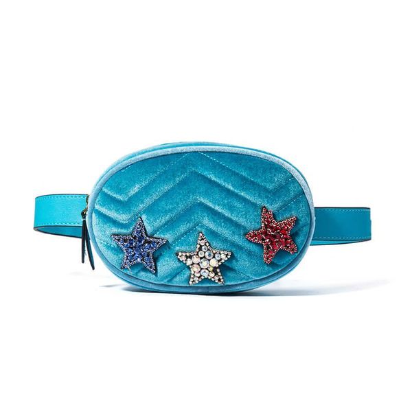 

women metal sequins lion bee fanny waist bag with belt embroidery v diamond lattice heart-shape circle money bag