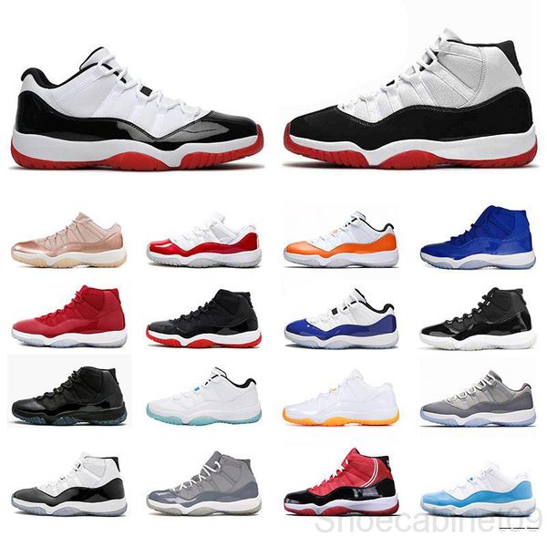 

new 11 25th anniversary basketballs shoes 11s jumpman low white bred concord 45 space jam casual sneakers space jam mens womens trainers fg6
