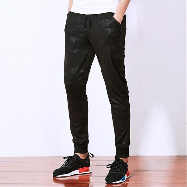 

men pants camouflage jogger autumn casual mens sweatpants sportswear long trousers new straight pants man fitness clothing 2021, Black