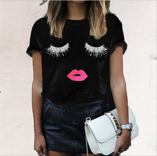 

t shirt women 2020 summer digital o neck friends letter printing t shirt europe femal tshirt vestidos ropa mujer t016, White