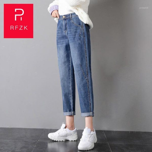 

rfzk high waist harem pants women loose thin 2020 spring and autumn new large size comfortable black carrot dad pants women1, Blue