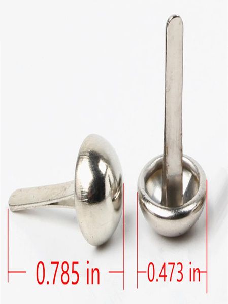 

100шт silver tone купольные металлические декоративные шипы заклепки из металла моды кожа craft шпильки пятна 20x12mm 0.785x0.473 дюймов wmt