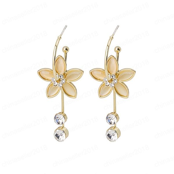 

korea dangle & chandelier flower earrings 925 silver needle sweet temperament long tassel earring stud earrings jewelry