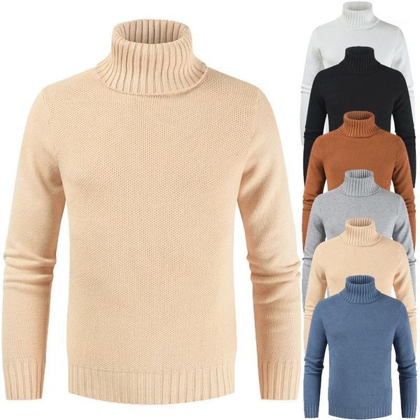 

men's sweaters style men's pullover korean-style slim fit high collar solid color sweater 2021 autumn winter christmas men y1, White;black