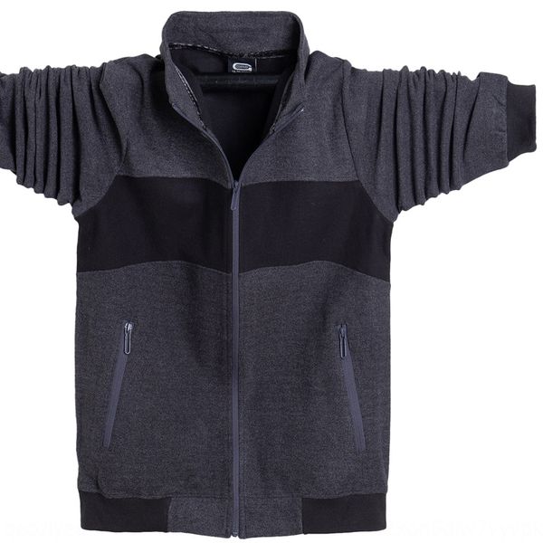 

2019 woolen oversized plus men's sweater zipper cardigan jacket fat man woolcoat wool5105 2019 woolen oversized plus men's sweater, Black
