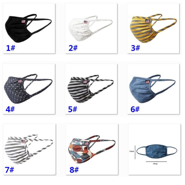 

dustproof thin summer pure fashion cotton breathable face masks washable striped mouth outdoor protective mask hh9-3149