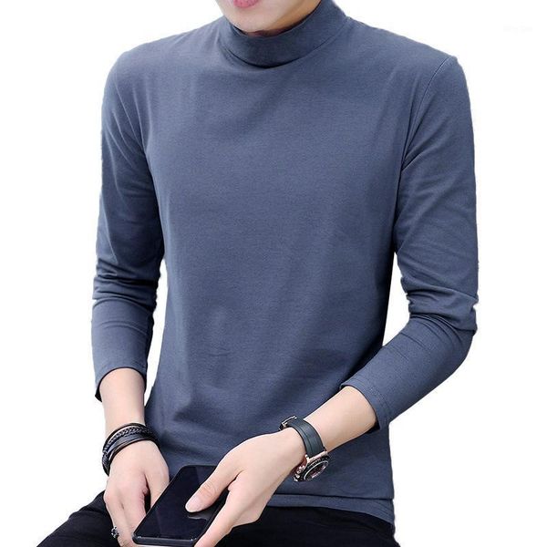 

belbello new autumn winter customized man long sleeve high collar t-shirt pure cotton long sleeve menswear customizable women's1, White;black