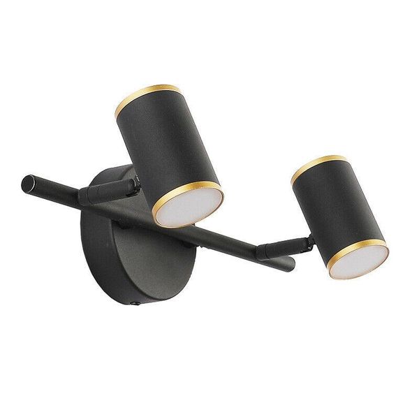 

wall lamp modern 2 head bedroom mirror spotlights black white metal 32cm led sconces light fixture for bathroom vanity toilet