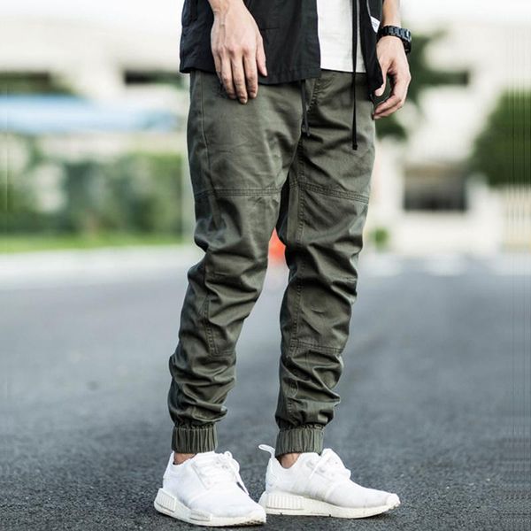 

2020 men solid color pencil pants trousers sweatpants streetwear male casual fashion slim fit large size spring pants, Black