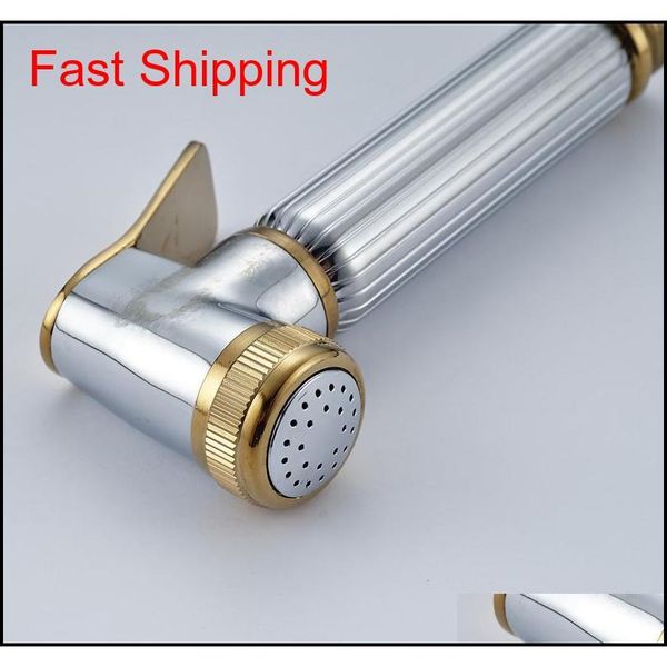 

chrome & golden hand-held toilet plating spray nozzle sprinkler jllzza fight2010