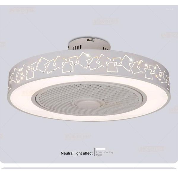 

smart modern led ceiling fan lights remote control mobile phone app 50cm 110v 220v fan lamp for dining bedroom lighting1