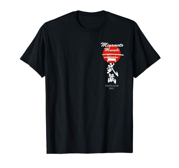 

спорт миямото мусаси самурай кэндо katana нитен ichi ryu double side t-shirt 2020 мужчины мода прохладный лето супермен футболка