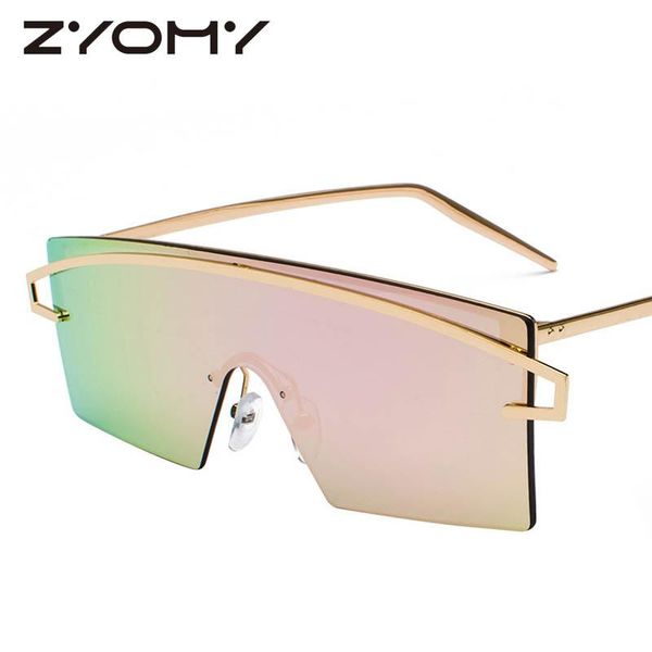 

sunglasses q oversized one-piece big frame women personality cool square men fashion flat sun glasses, White;black