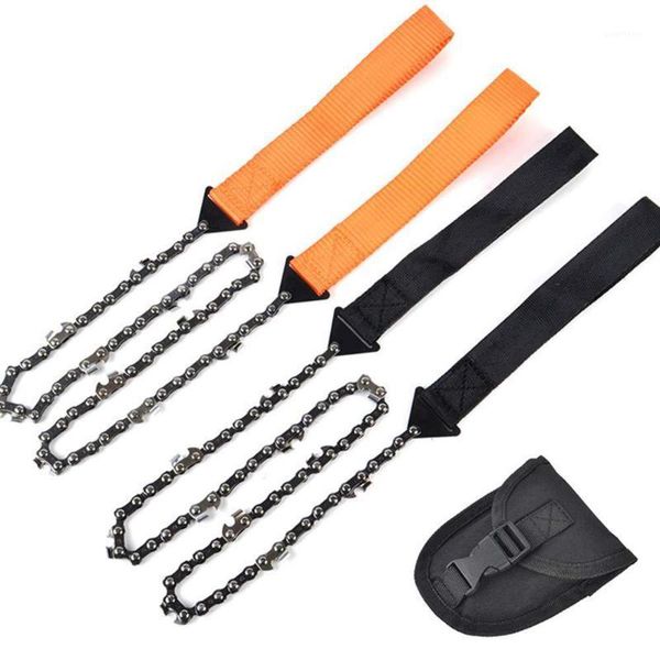 

outdoor survival pocket hand chainsaw heavy-duty 26" long chain compact folding saw outdoor saw woodworking tools hand chainsaw1
