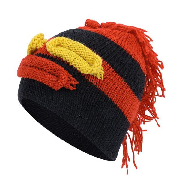 

berets design fashion winter warm patchwork fleece lined headwear cable knit beanie hat chunky outdoor christmas gifts, Blue;gray